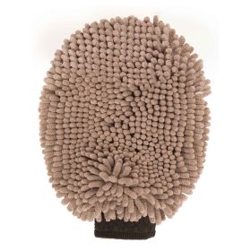DGS Pet Products Dirty Dog Grooming Mitt Brown 10" x 7" x 1" (Color: Grey)