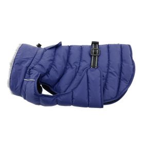 Alpine Extreme Weather Puffer Coat (Color: navy blue, size: X-Large)